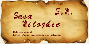 Saša Milojkić vizit kartica